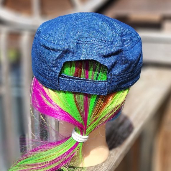 Ladies Denim Baseball Mom BLING Hat NEW - Picture 4 of 4